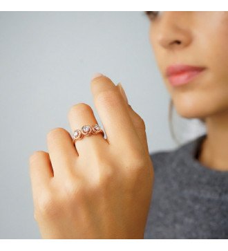 Romantisches Geschenk Damenring 9 Karat in Roségold 0762R