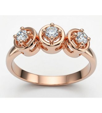 Romantisch Cadeau Dames Ring 9 Karaat in Roségoud 0762R