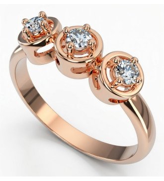 Romantisch Cadeau Dames Ring 9 Karaat in Roségoud 0762R