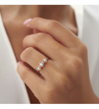 Romantisches Geschenk Damenring 9 Karat in Roségold 0762R