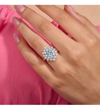 Романтическое женское розетка-кольцо 9 карат, розовое золото