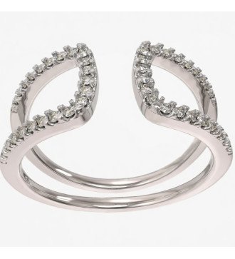 Luxe cadeau voor haar Chevalier dames 9 karaats witgouden ring