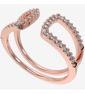 Bague Chevalier Statement 9 Karats Or Rose 0087R