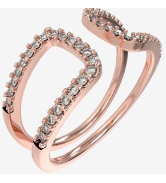 Statement Chevalier Ring 9 Karat Rose Gold 0087R