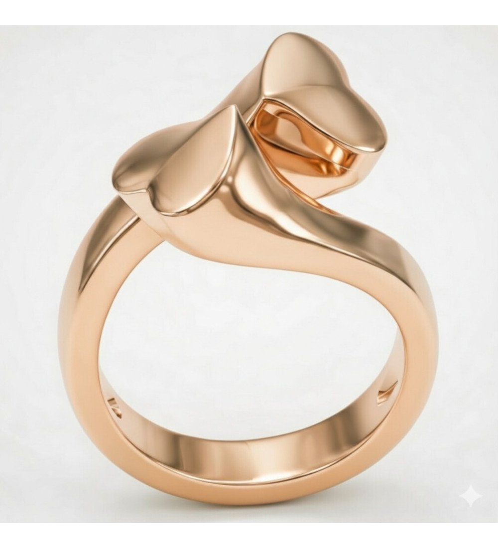 Romantisch liefdescadeau Chevalier zilveren ring met dubbele