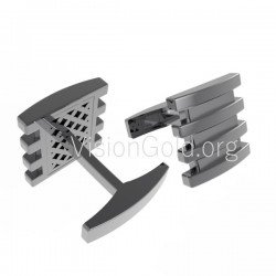 Μανικετόκουμπα ασημένια 0005