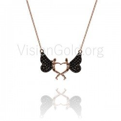 Αγγελακια Καρδια - Ασημένια Κολιέ Για Την Ημέρα Των Ερωτευμένων