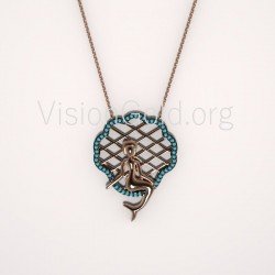 Collar sirena plata 0110