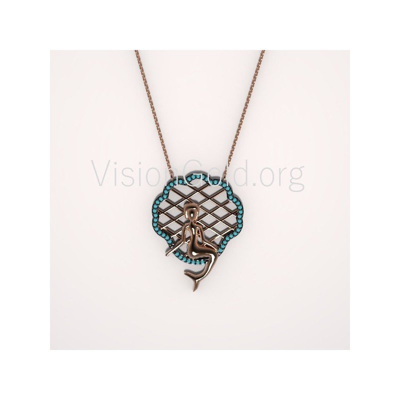 Collar sirena plata 0110