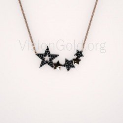 Stars Pendant Necklace For Women, Zircon Gold Minimalistic Pendant, Star Necklaces For Women,Gift For Her