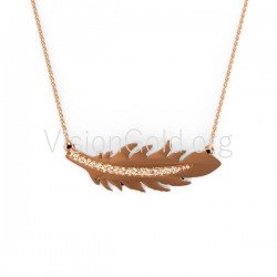 Ожерелье из листьев - Серебряное ожерелье в форме листа дерева