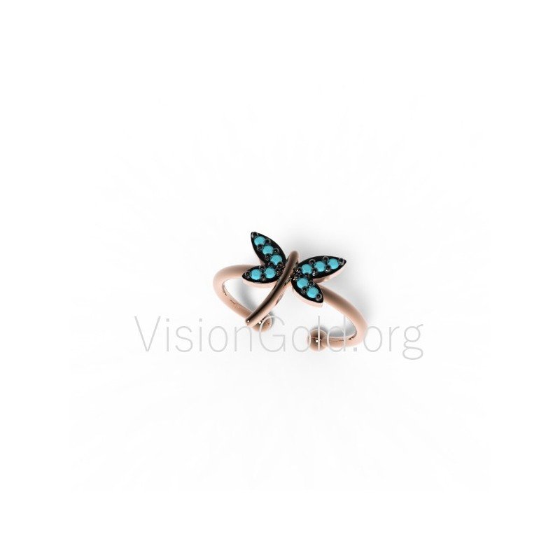 Dragonfly Ring,Sterling Silver,Boho Ring,Damselfly Ring,Flying