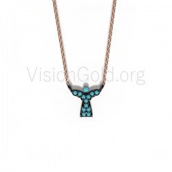 Κολιε Ασημενιο 925 Αγγελακι Με Λευκα Ζιργκον,Κολιέ Με Αγγελάκι,Αγγελακια Κοσμημα