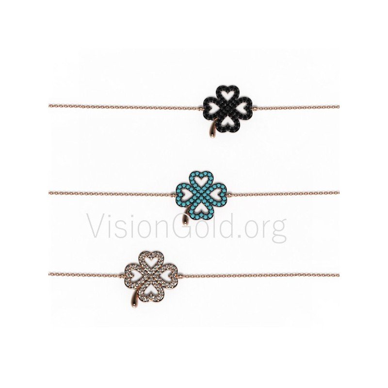 Pulsera oro corazones 0011