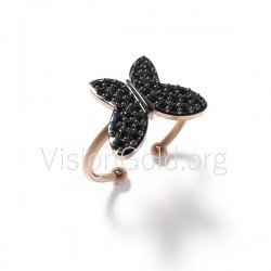 Μοντερνο Γυναικειο Δαχτυλιδι Σε Σχημα Πεταλουδα Με Ζιργκον