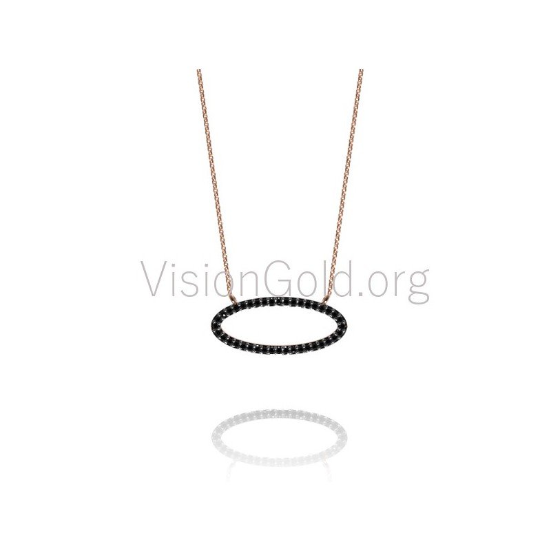 Γυναικείο Ασημένιο Κολιέ Με Αλυσίδα Και Ζιργκόν-   Ασημενια Κοσμηματα Προσφορες - Φθηνα Ασημενια Κοσμηματα