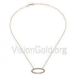 Γυναικείο Ασημένιο Κολιέ Με Αλυσίδα Και Ζιργκόν-   Ασημενια Κοσμηματα Προσφορες - Φθηνα Ασημενια Κοσμηματα