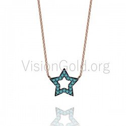 Ожерелье со звездой, Ожерелье со звездой, Минималистское ожерелье со звездой, Ожерелье со звездой из стерлингового серебра 0016