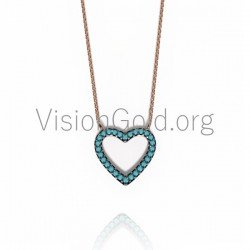 Dainty Gold Heart Love Necklace for Women, Minimalist Gold Drop Beaded Necklace, Simple Love Pendant 0018