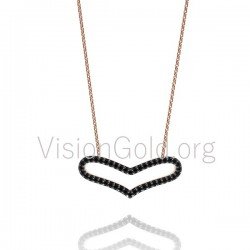 Collar De Corazón De Plata, Collar De Corazón De Plata Amazon, Collar De Corazón De Plata De Ley 925 0141