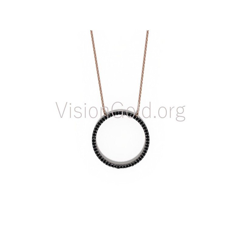 Ασημενιο Γυναικειο Κολιέ Με Μεγάλο Κύκλο, Μεγάλο Ασημένιο Κολιέ Κύκλος, Κολιέ Μεγάλος Κύκλος