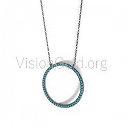 Ожерелье большого круга, Ожерелье большого серебряного круга, Ожерелье большого круга, Ожерелье вечности