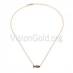 Χρυσό κολιέ ψαράκι 0025