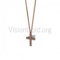 Ожерелье с крестиком, крошечный маленький крестик, многослойность, золотой крест, религиозные украшения