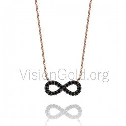 Collier Infini,Collier Infini en argent sterling,Infini délicat,Bijoux Infini minimaliste,Pendentif Infini 0027