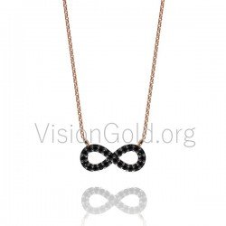 Dainty Infinity Necklace - Little Sterling Silver Necklace with sterling silver Infinity connector - infinity necklace 0027