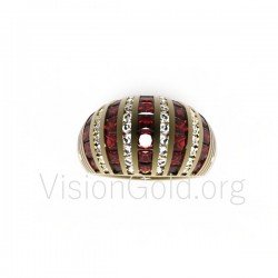 Klassischer Ring mit Diamanten 0427