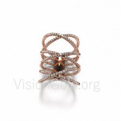 Модное кольцо с бриллиантом 0126