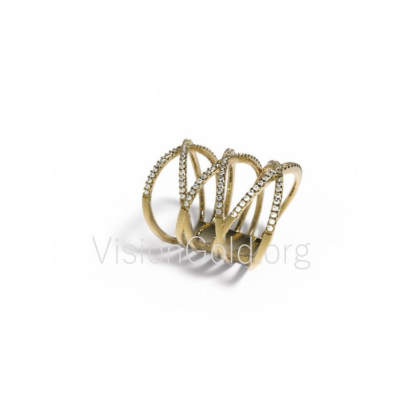 Модное кольцо с бриллиантом 0126
