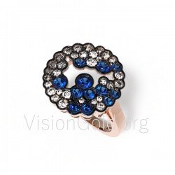 Модное кольцо с бриллиантами 0092