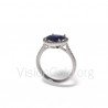 Δαχτυλίδι με ζαφείρι και διαμάντια 0123