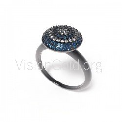 Diamond evil eye ring 0428