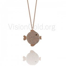 Angel Fish Charm Necklace, Fish Jewelry Animal Necklace is a Birthday Gift for Mom 0034