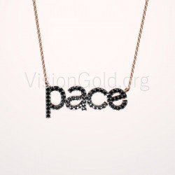 Silver Necklace-Pave Fashion Necklace-Pave Necklace Pendant-Women's Silver Necklace