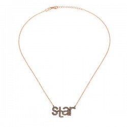 Silber-Stern-Halskette-Stern-Halskette Zirkon-Gold-Halskette