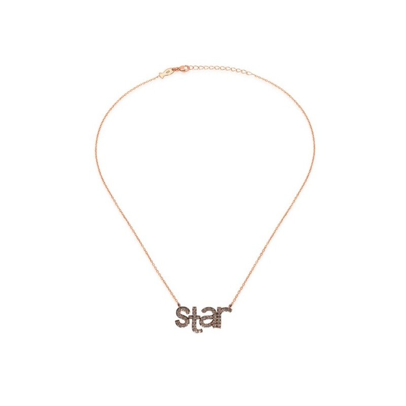 Silber-Stern-Halskette-Stern-Halskette Zirkon-Gold-Halskette