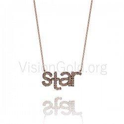 Silber-Stern-Halskette-Stern-Halskette Zirkon-Gold-Halskette