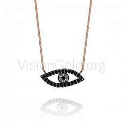 Gold Eye Pendant, Eye Charm Necklace, Dainty Eye Necklace, Protection Necklace