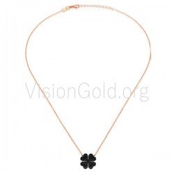 Κολιέ τετράφυλλη καρδιά 0072