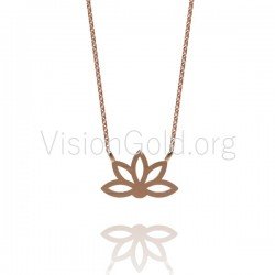 Collar Flor de Loto|Collar Flor de Loto Oro|Collar Flor de Loto 0058