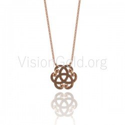Женское колье|Ожерелье Infinity из белого золота с цирконом|Золотое колье Infinity 0059
