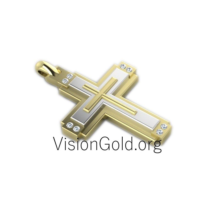 cruz bautismal de oro