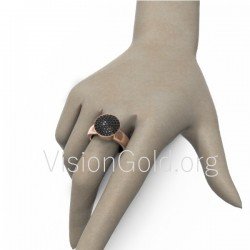 Модное кольцо с бриллиантом 377