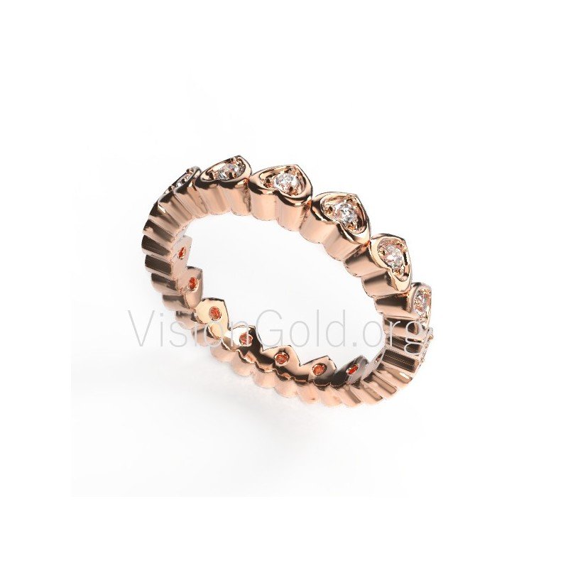 Anillo de mujer Trendy In-Fashion Hearts In Gold K14 The Se