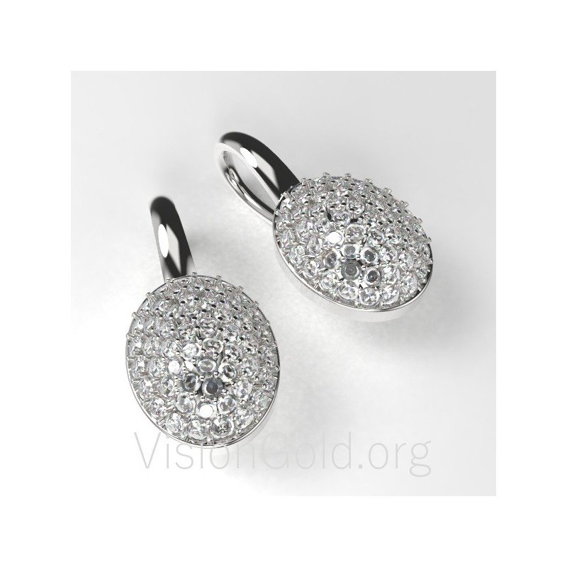 Pendientes oro con circonitas 0072