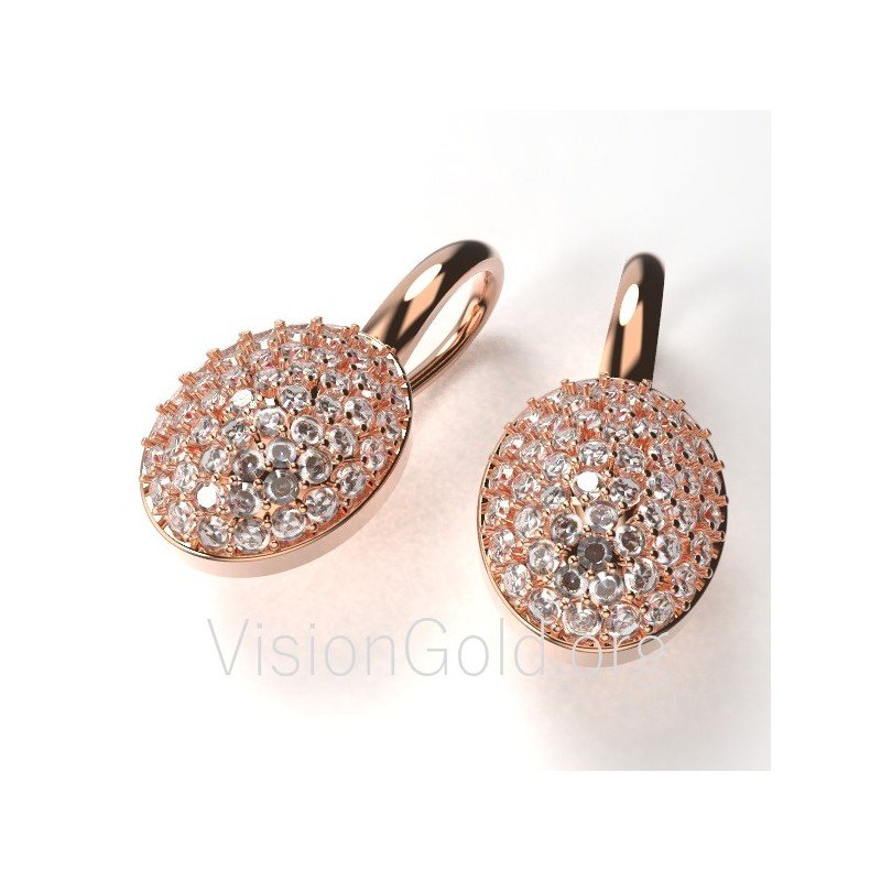 Pendientes oro con circonitas 0072